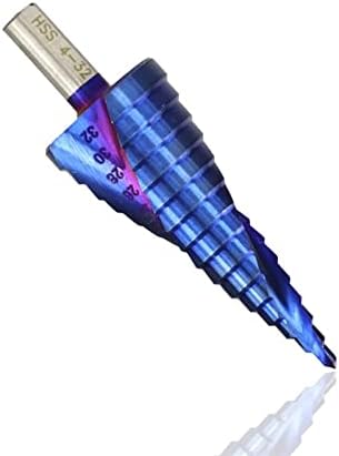 Скорост на пробиване коронката GRUNI 1бр 3-12/4-12/4-20/4-32 Тренировка със синьо покритие за пробиване на отвори в дърво/Метал с конусным сверлом 1 бр. (Цвят: Шестостенния директен 3-12)