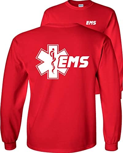 Честна игра EMS Риза с дълъг ръкав Служба за спешна медицинска помощ-Star of Life