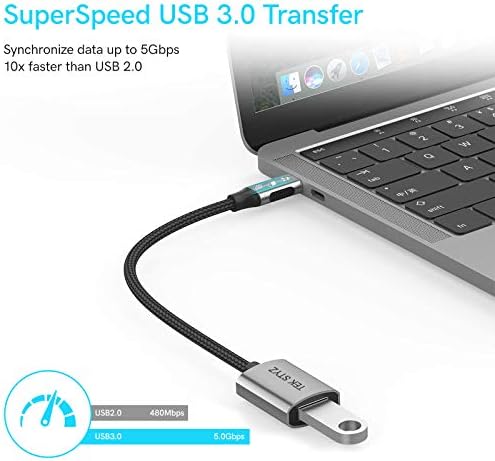 Адаптер Tek Styz USB-C USB 3.0 е обратно Съвместим с вашия конвертером Sony Xperia Pro-I OTG Type-C/PD USB 3.0 за мъже и жени. (5 gbps)