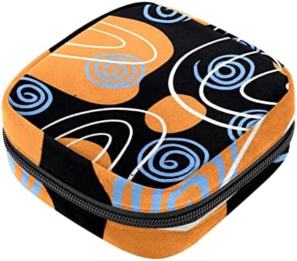 Чанта за съхранение на Хигиенни Кърпички ORYUEKAN, Преносими Многократна употреба Менструални Тампони джоб, Чанта за Съхранение на Тампони за Жени и Момичета, Абстрак?