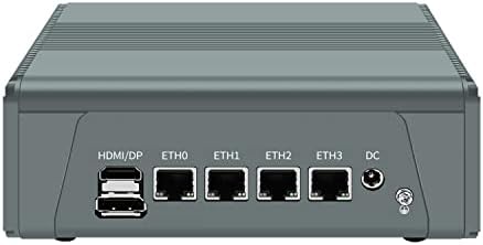 Устройство защитна стена HUNSN Микро, Мини-КОМПЮТЪР, OPNsense, VPN, компютър-рутер, AMD Ryzen 7 5800U, RJ11a, 4 x Intel 2.5 GbE I226-V LAN, Type-C, TF, HDMI, DP, 32G RAM, SSD 512G