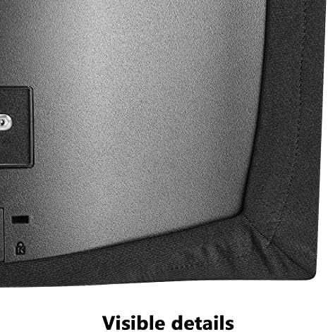 Прахоустойчив калъф за монитор на компютъра черно, прахоустойчив калъф за LCD телевизор, гъвкава мека кърпа адаптивен размер на екрана 17/18/19/20/21 инчов защитен калъф, подходящ за повечето марки модели дисплеи (от