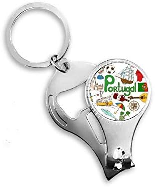 Португалия Любов Сърцето Пейзаж На Национален Флаг Ножица За Нокти Халка Ключодържател Отварачка За Бутилки Машина За Рязане