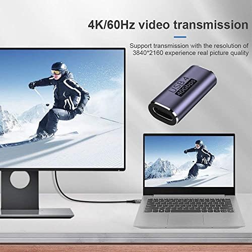 NFHK 40 gbps USB4 Тип C Женски 100 Вата Мощност на Предаване на Данни е 8 Към видео адаптер Удължител за Лаптоп, Телефон