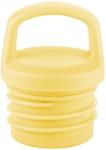 бутилки за вода monomono 24 грама с изолация от неръждаема стомана - Чаша с дръжка капак (Приглушенно-жълт)