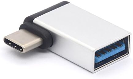PIIHUSW USB Type C Адаптер 90 Градуса USB-C USB 3.0 USB Адаптер C Конвертор Конектор за Dell XPS 15, Samsung S8 S9 Note 8, Google Pixel, Huawei P10 Mate 10, OnePlus (Треска)