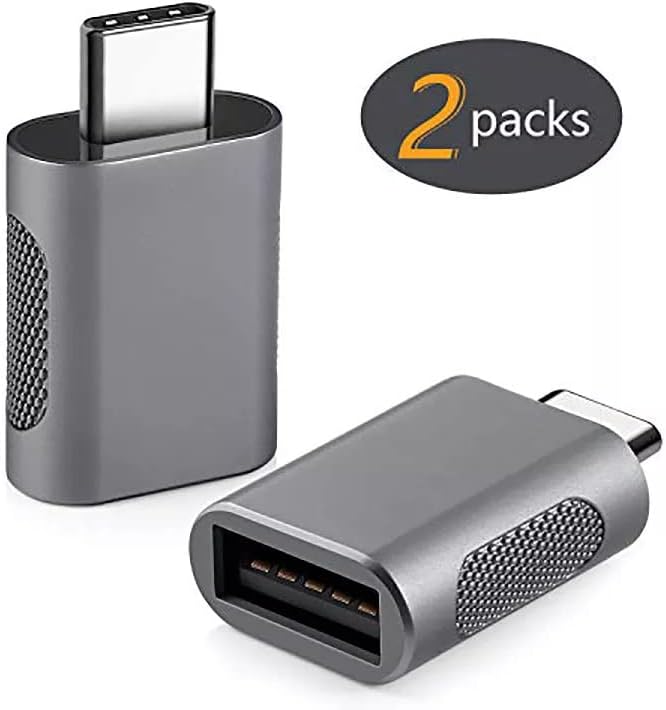 Адаптер с конектор USB to Type-C, USB адаптер C за USB 3.0, съвместим с всички устройства USB-C, 2 опаковки