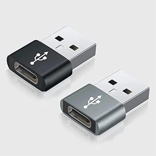 Бърз USB адаптер-C Female USB Male, който е съвместим с вашите Honor X10 Max 5G за зарядни устройства, синхронизация, OTG-устройства, като клавиатура, мишка, Zip, геймпад, pd (2 опаковки)