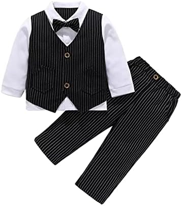 Костюм на Джентълмен за малки Момчета Coolelves, дрехи За Момчета с дълъг Ръкав (1-6 години)