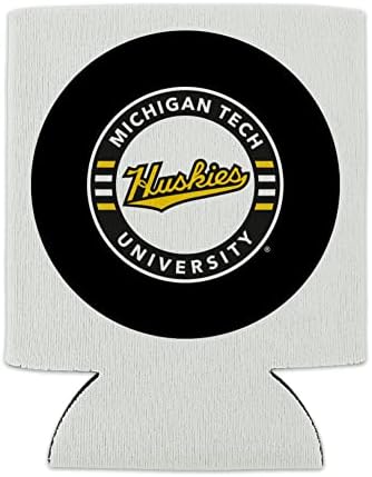 Охладител за кутии с логото на Michigan Tech Secondary - Сгъваема Изолатор За обнимания ръкави за напитки - Притежателя с изолация за напитки