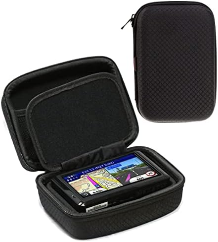 Черен твърд калъф Navitech за носене GPS, който е съвместим с Garmin - DriveSmart 61 LMT-S - Auto GPS - 6,95