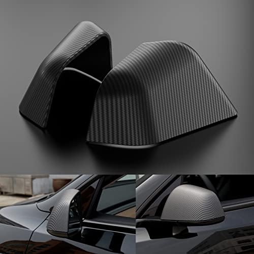 Tesla Модел Y 2017-2022 на Капака на Огледалото за обратно виждане автоаксесоари За Външността ABS Пластмаса Имитация на карбон на Капака на Външните Огледала Матово Черно