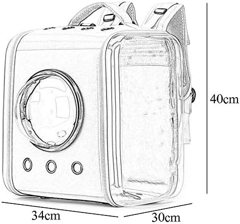 UXZDX CUJUX Преносим Дишаща раница за пътуване с домашни любимци, дизайн космическа капсула от пеноматериала и Водоустойчива чанта-раница за малки Кученца (Цвят: B)