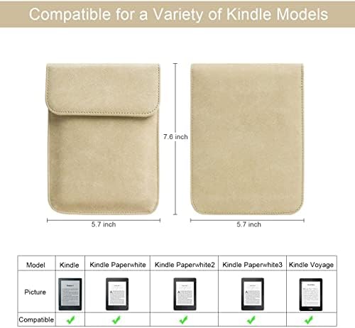 за Kindle (10-то поколение, випуск 2019 г.) (номер на модела J9G29R) -6 инча, за чанти Kindle Sleeve-с каишка за ръка с шарките на кафе личи -каки