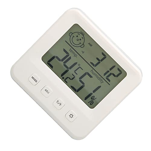 Монитор влажност на температурата, Дигитален Влагомер с Резолюция на температурата 0,1 ° C, точност ръководят Дисплей Smile със Сгъваема Стойка за домашна употреба