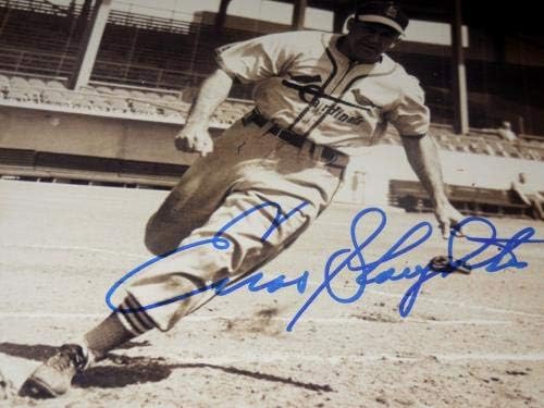 Фотография размер 8x10 с автограф Эноса Слотера (в рамка и матово покритие) - Сейнт Луис Кардиналс! - Снимки на MLB с автограф