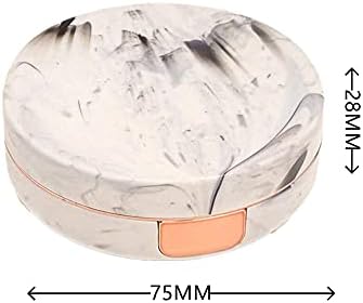 Калъф за контактни лещи Ycnpeatt, 1 бр., мрамор носене на контактни лещи, универсален Пътен Контейнер за контактни лещи, Определени за иммерсионного съхранение (розово злато)
