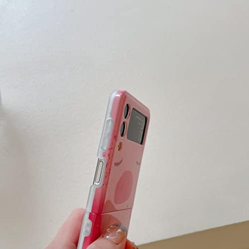 CASEVERSE Калъф за Samsung Galaxy Z Flip 4 5G, Мек ДЗП, Прекрасно Аниме, Розово Прасе, Противоударные Защитни калъфи за телефони, съвместими с Z Flip 4 за Момичета