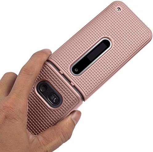 Калъф Nakedcellphone за LG Wine 2 LTE, [Розово-златисто-розово] Защитен твърд калъф с капаче [Текстура на окото] за флип телефон LG Wine 2 LTE (LM-Y120) от US Cellular