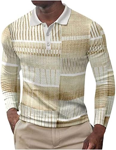 Мъжка Мода Тънък Пуловер Hoody Открит Ежедневни Риза С Яка Топ Дишаща Уникална Блуза Копчета С 3D Принтом