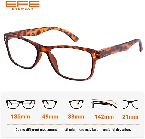 Очила за четене ЕФЕ 1.0 За жени, 5 Двойки Ридеров За жени, Мъжки слънчеви Очила С Регулируеми пружинна линия (Mixcolor)