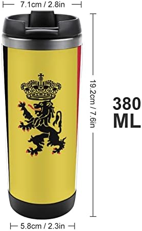 Иконата на Белгийски Хартата Пътни Чаши за Кафе с Капак Изолирани Чаши, Бутилка За Вода С Двойни Стени От Неръждаема Стомана